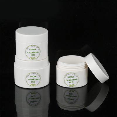 PLA Plastic 15g 30g 50g 100g White Custom Logo Cosmetic Jar For Cream Packaging