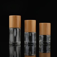 3ml 5ml 10ml Eco-friendly nail polish glass bottle with bamboo cap packaging