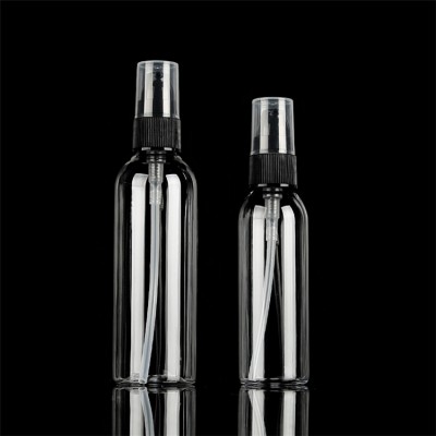 Hotel Wash Hand Sanitizer Pump Bottles 50ml 60ml 100ml Pet Plastic Alcohol Spray Bottle