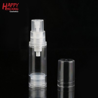 5ml 10ml 12ml 15ml Small empty plastic airless  sprayer cosmetic bottles