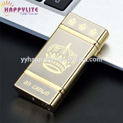 Customized gifts metal pulse USB electric double arc Lighter