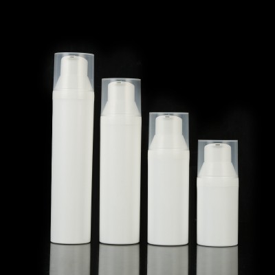 Cheap Price 30ml 50ml 70ml 80ml Empty Travel Mini Vacuum White Round Lotion Bottle Airless Plastic Bottles